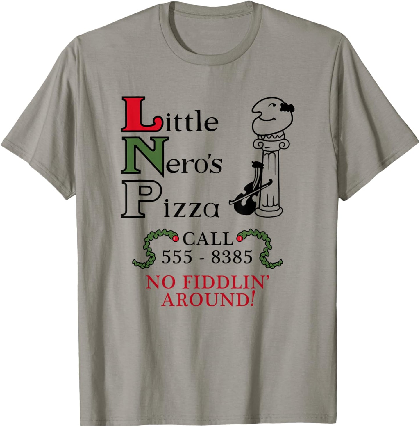 Wayward Little Nero's Pizza -Adults White Short Sleeve Classic Fit Small T-Shirt - T-Shirt | Sand
