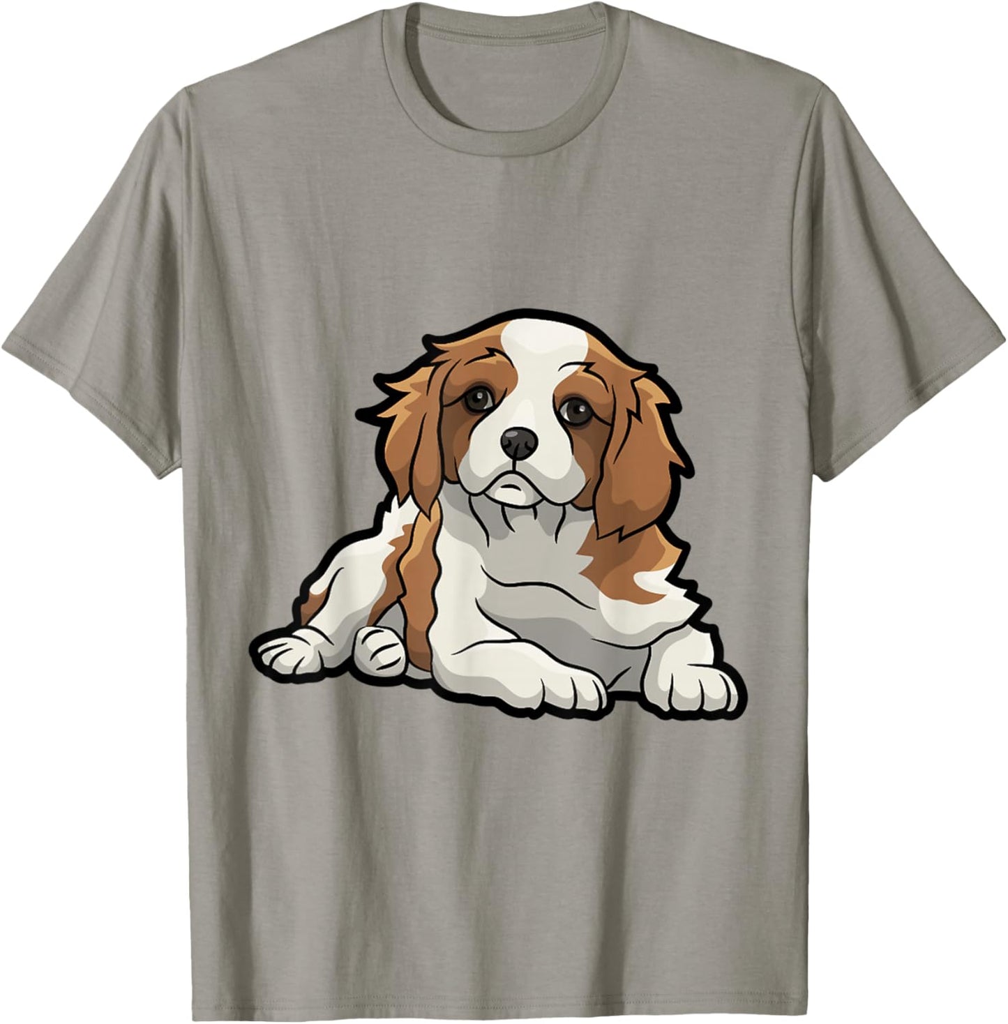Cute Blenheim Cavalier King Charles Spaniel Puppy T-Shirt - T-Shirt | Sand