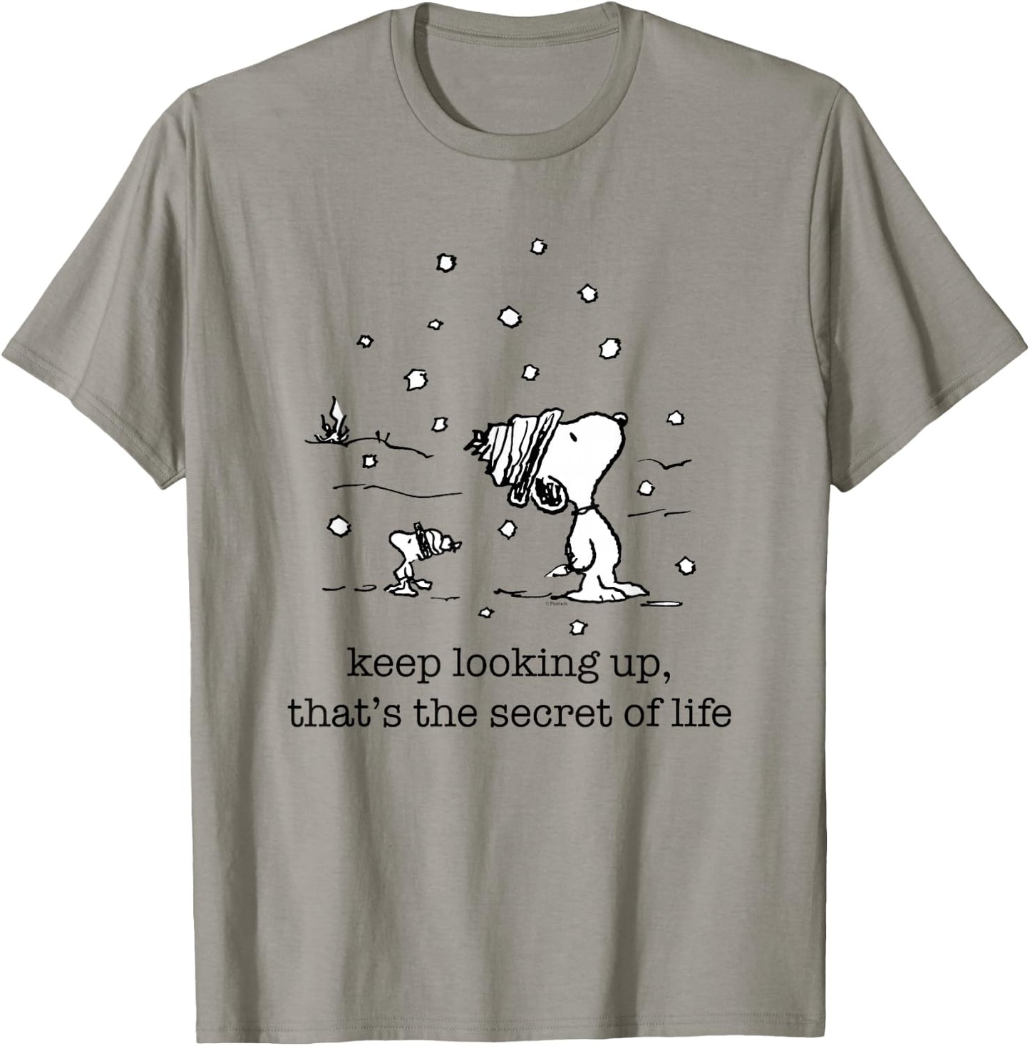 Peanuts Snoopy and Woodstock Christmas Snowfall , white, S T-Shirt - T-Shirt | Sand