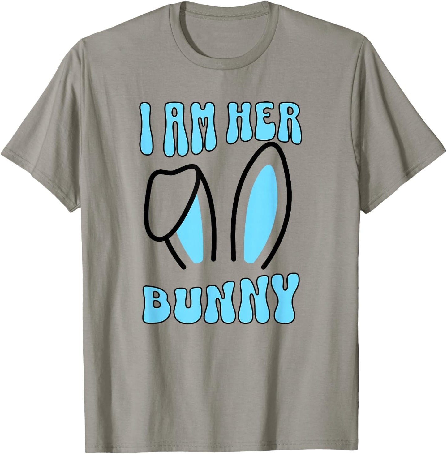 Men's Matching Couple Easter Husband, I Am Her Bunny T-Shirt - T-Shirt | Sand