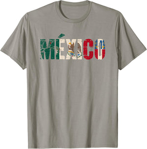 Proud Mexico Flag Country Mom Dad Roots Viva Mama Trip Cheer T-Shirt - T-Shirt | Sand