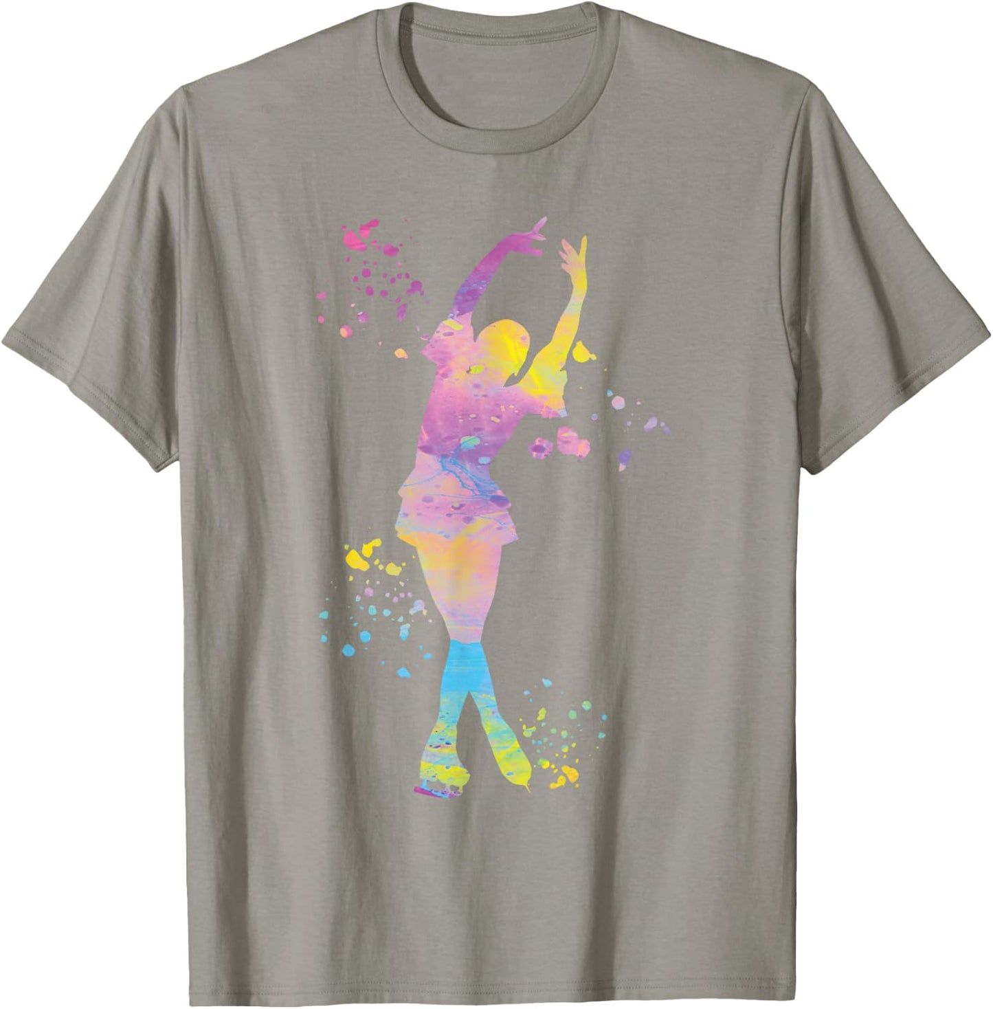 Ice Skater Colorful Figure Skating for Girls , white, S T-Shirt - T-Shirt | Sand