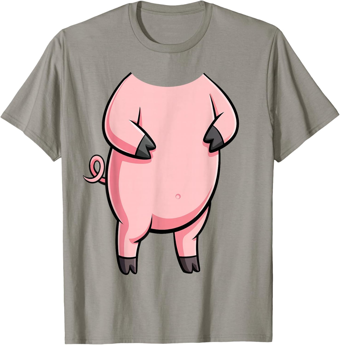 Schweine-Shirt für Erwachsene, Kinder, Herren, Damen, Rosa, Body Pig Kostüm T-Shirt - T-Shirt | Sand