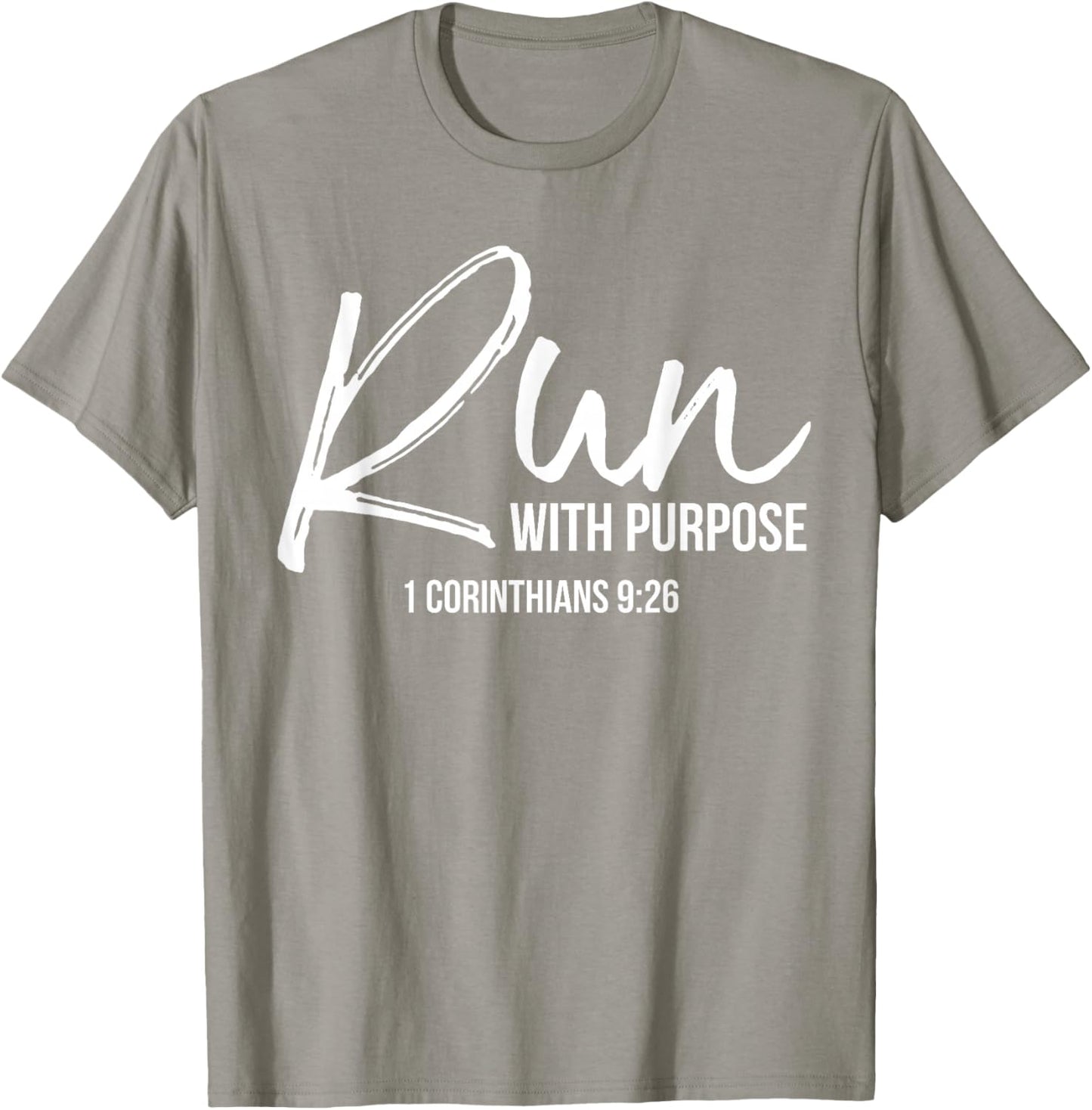 Run With Purpose Shirt 1 Corinthians 9:26 Christian Running XL Orange T-Shirt - T-Shirt | Sand