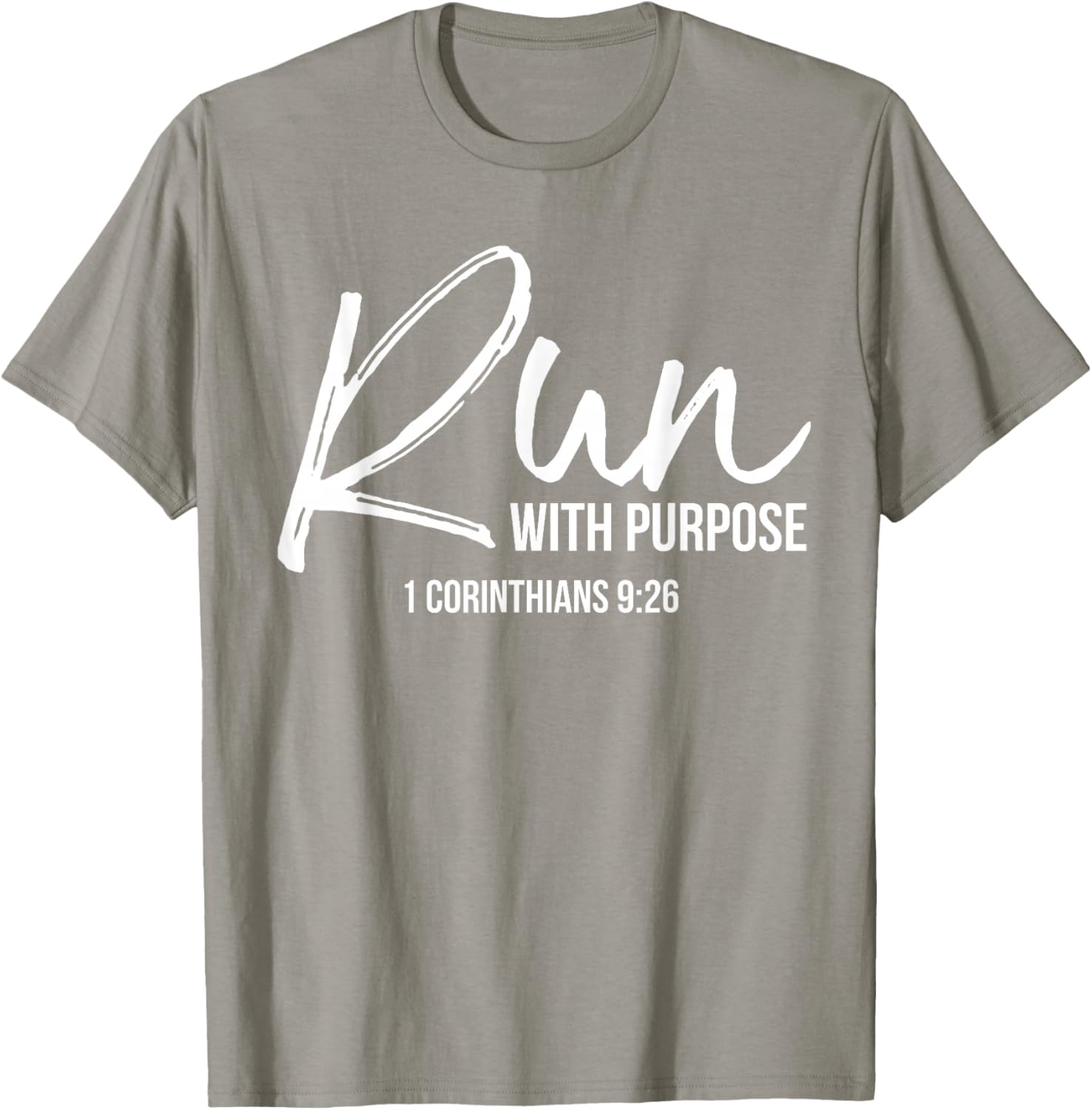 Run With Purpose Shirt 1 Corinthians 9:26 Christian Running XL Orange T-Shirt - T-Shirt | Sand