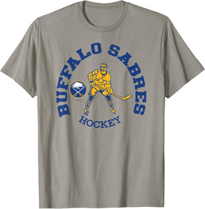Buffalo Sabres Edge Gray Officially Licensed T-Shirt - T-Shirt | Sand