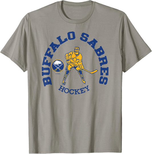 Buffalo Sabres Edge Gray Officially Licensed T-Shirt - T-Shirt | Sand