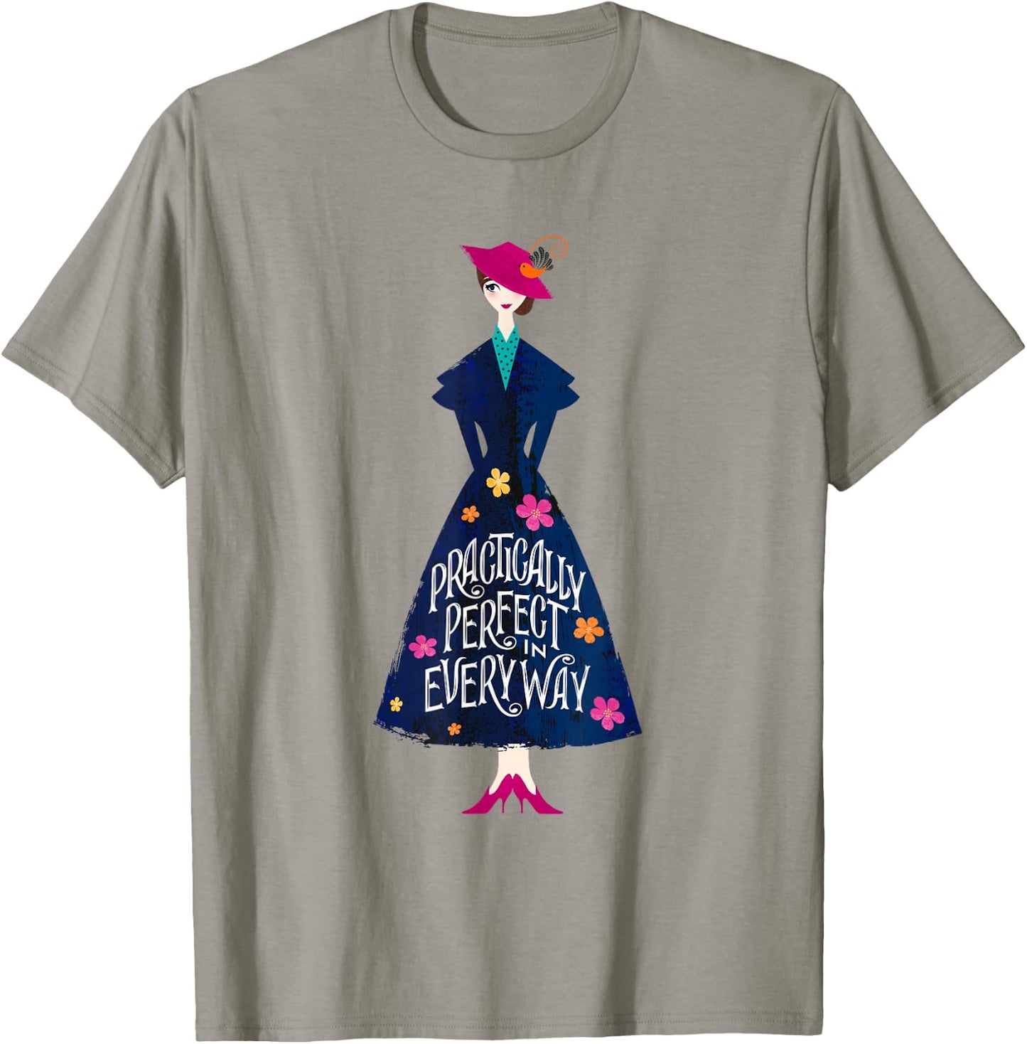 Mary Poppins Practically Perfect Standing , white, S T-Shirt - T-Shirt | Sand