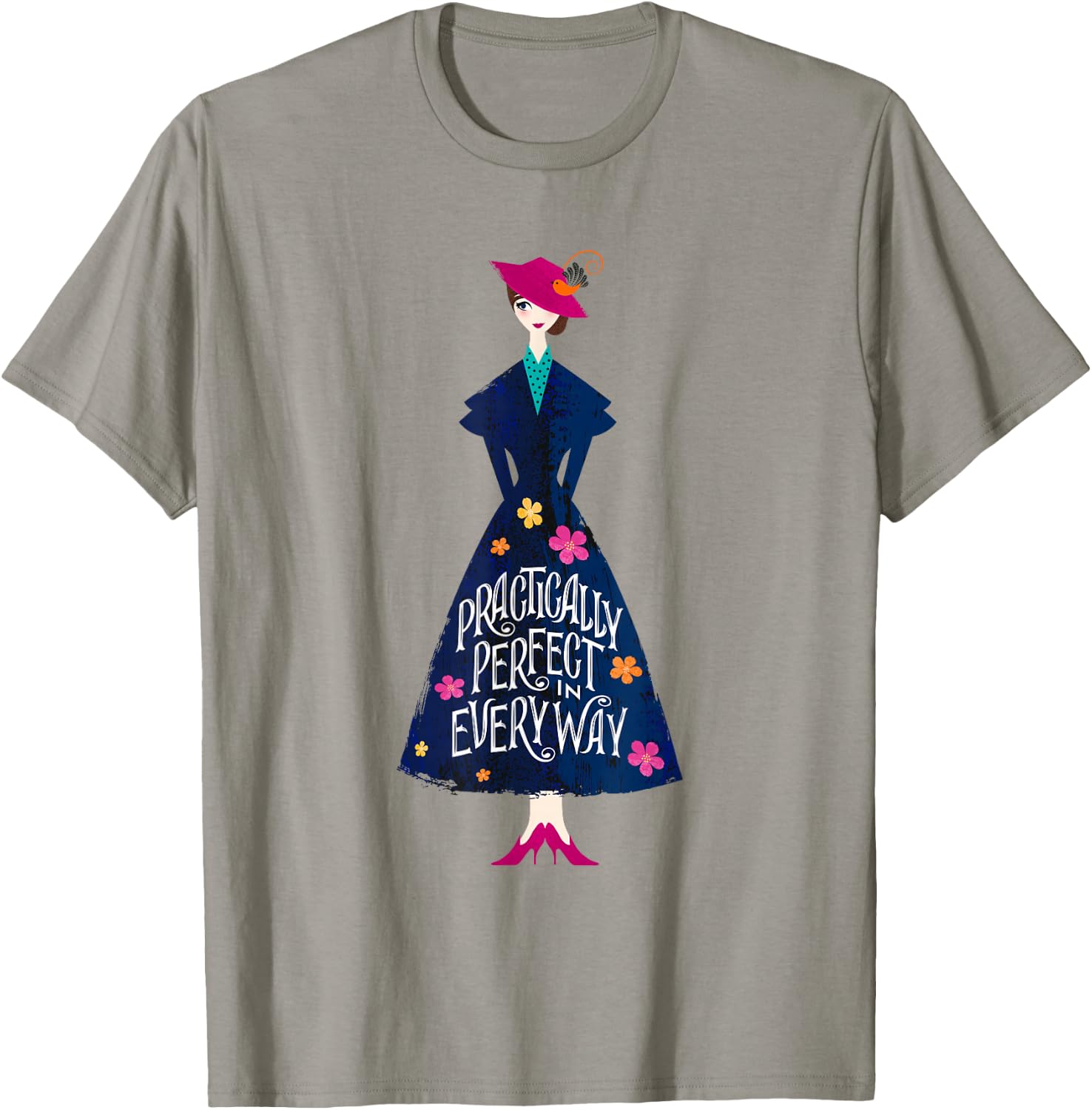Mary Poppins Practically Perfect Standing , white, S T-Shirt - T-Shirt | Sand