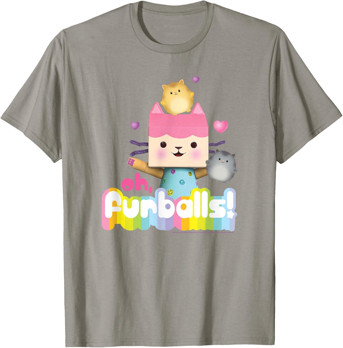 Gabby's Dollhouse Baby Box Oh Furballs! Colour Poster T-Shirt - T-Shirt | Sand