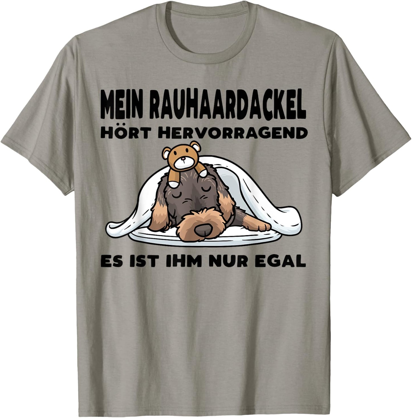 Luvevedachshundluv Rauhaardackel Hund Grau Cartoon Kleinkind -Kinder, -Erwachsene Mdchen T-Shirt - T-Shirt | Sand