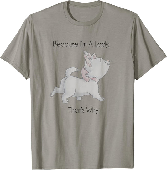 Disney The Aristocats Marie Because I'm A Lady Sassy Logo T-Shirt - T-Shirt | Sand