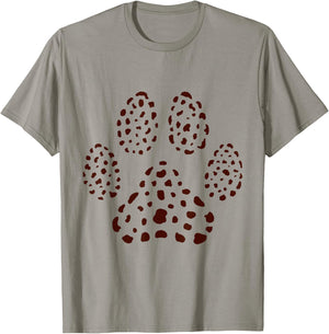 Dog Paw Brown Spots Dalmatian T-Shirt - T-Shirt | Sand