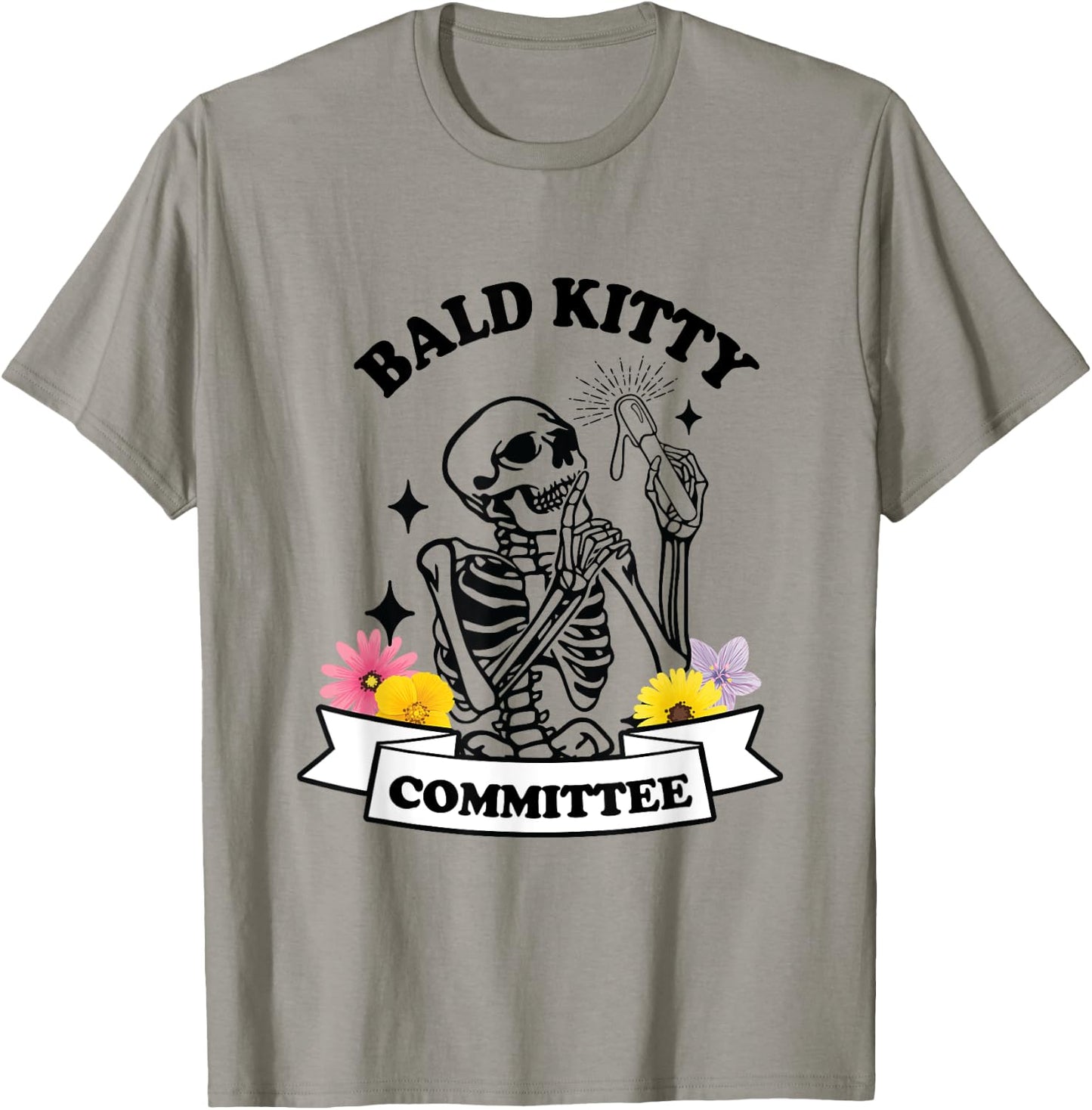 Bald Kitty Committee Waxer Esthetician Brazilian Waxing T-Shirt - T-Shirt | Sand