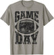 Game Day Football Season Funny Men Team Sports Vintage T-Shirt - T-Shirt | Sand