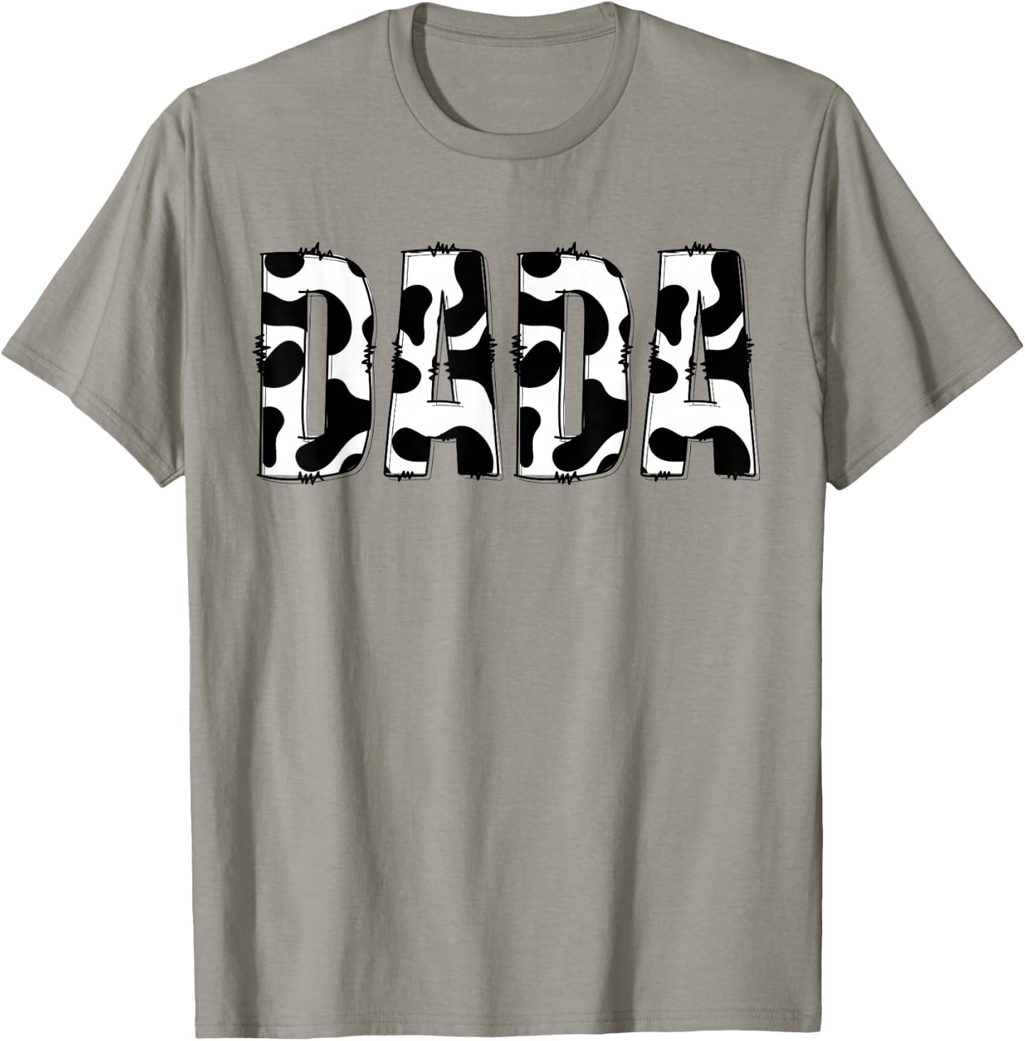Dada Cow Print Cute Pattern Father's Day Farming Farm Funny T-Shirt - T-Shirt | Sand