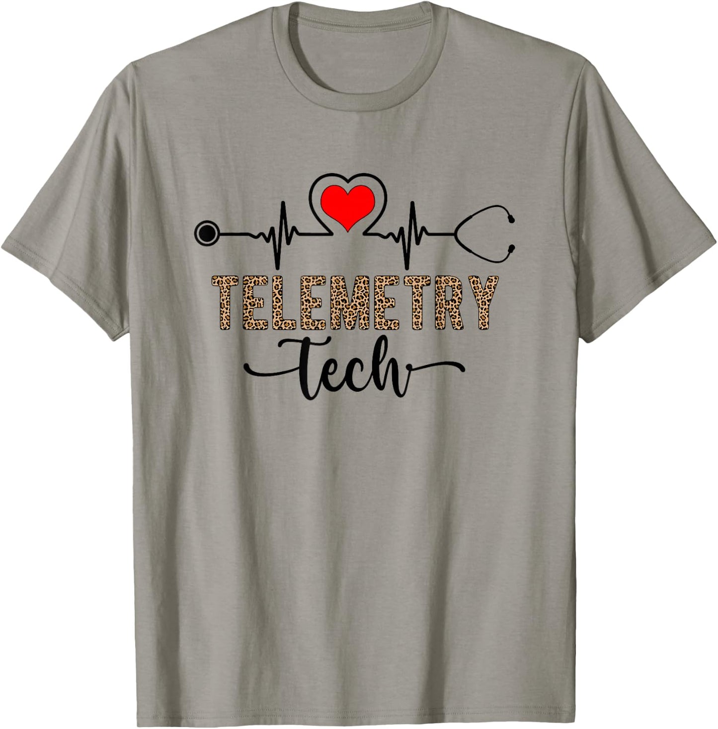 Telemetry Tech Leopard Telemetry Technician T-Shirt - T-Shirt | Sand