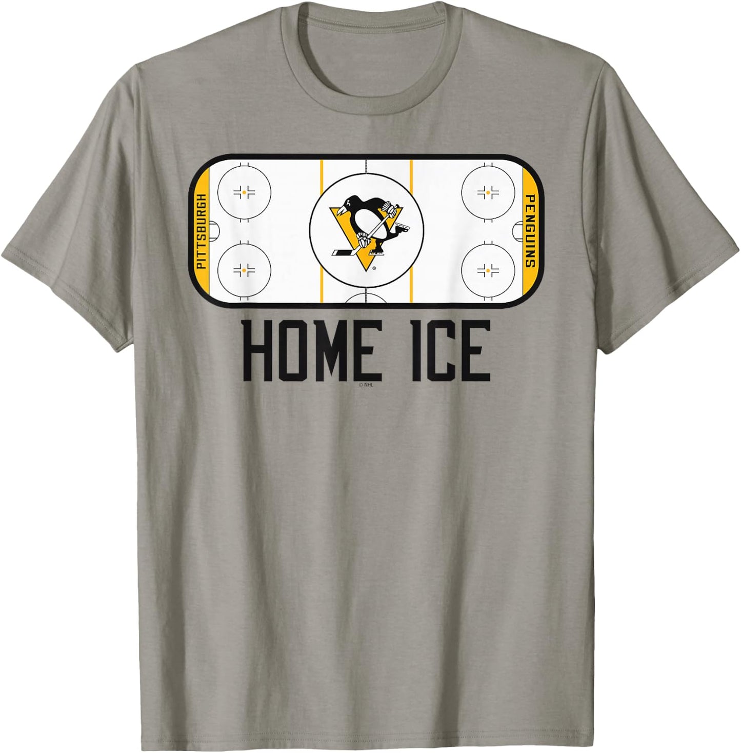 Pittsburgh Penguins Home Ice Gray Officially Licensed T-Shirt - T-Shirt | Sand