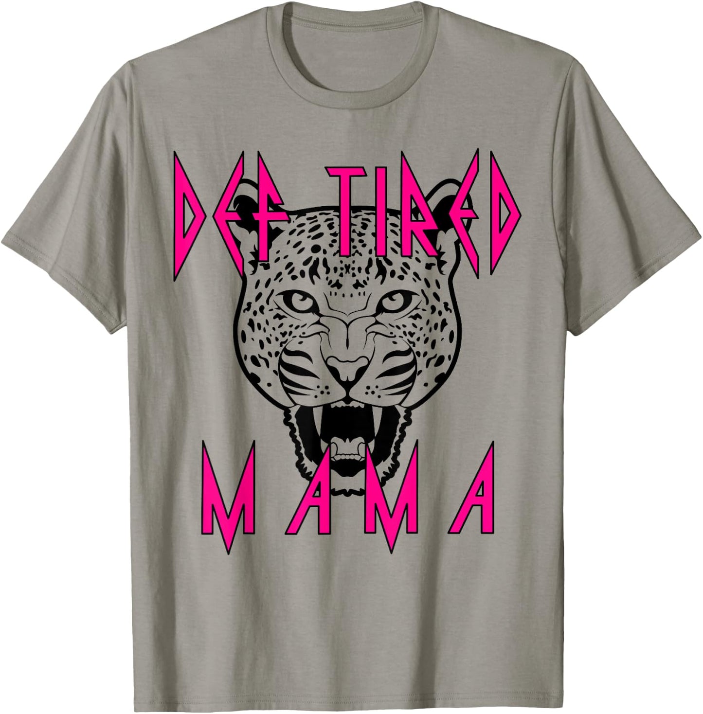 Mother's Day Mom Def tired Mama Tiger Tired Coffee Vintage T-Shirt - T-Shirt | Sand