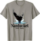 Nantucket Island MA Whale Tail Map T-Shirt - T-Shirt | Sand