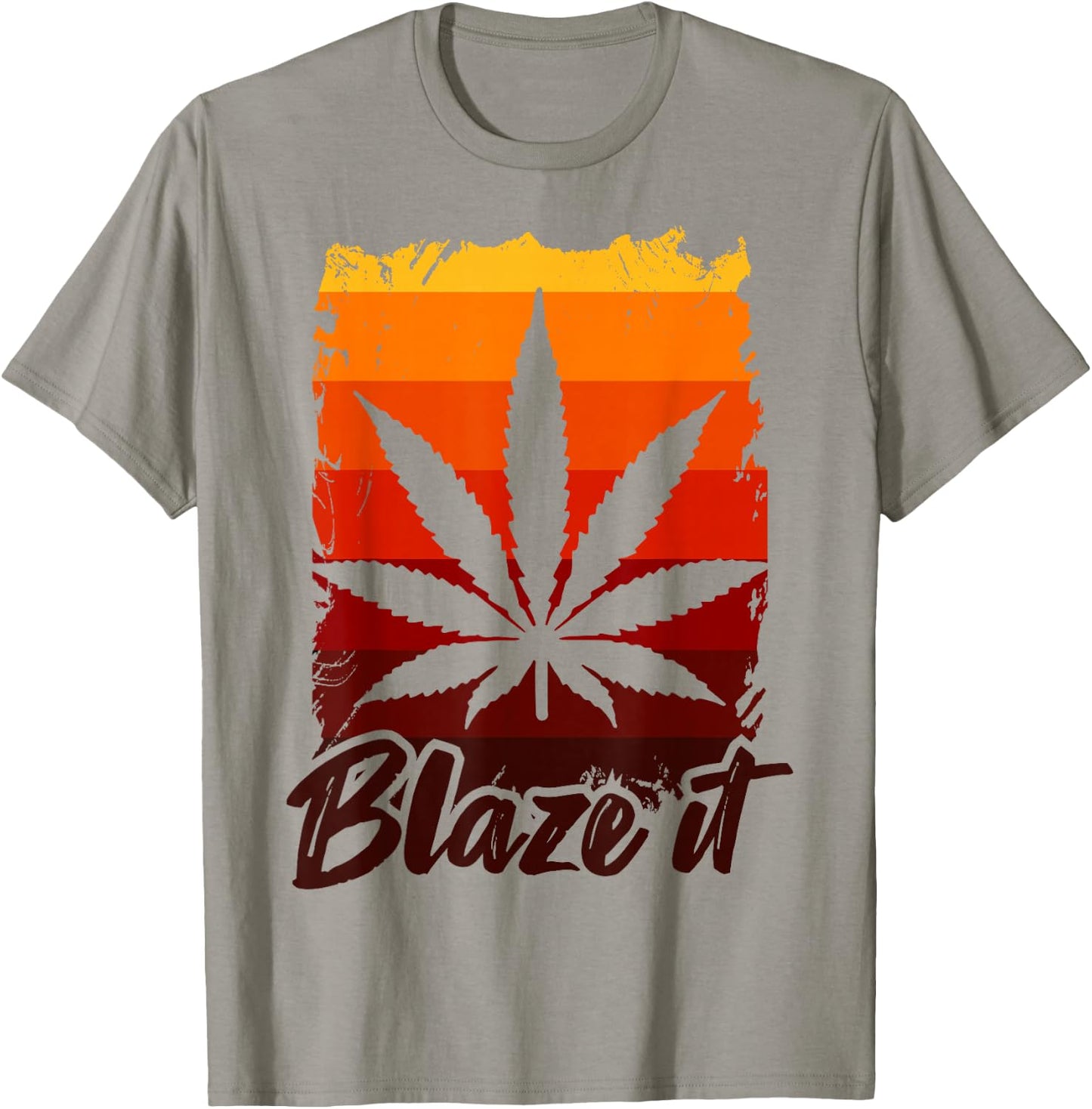 Funny Marijuana Shirt BLAZE IT 420 Gift T-Shirt - T-Shirt | Sand