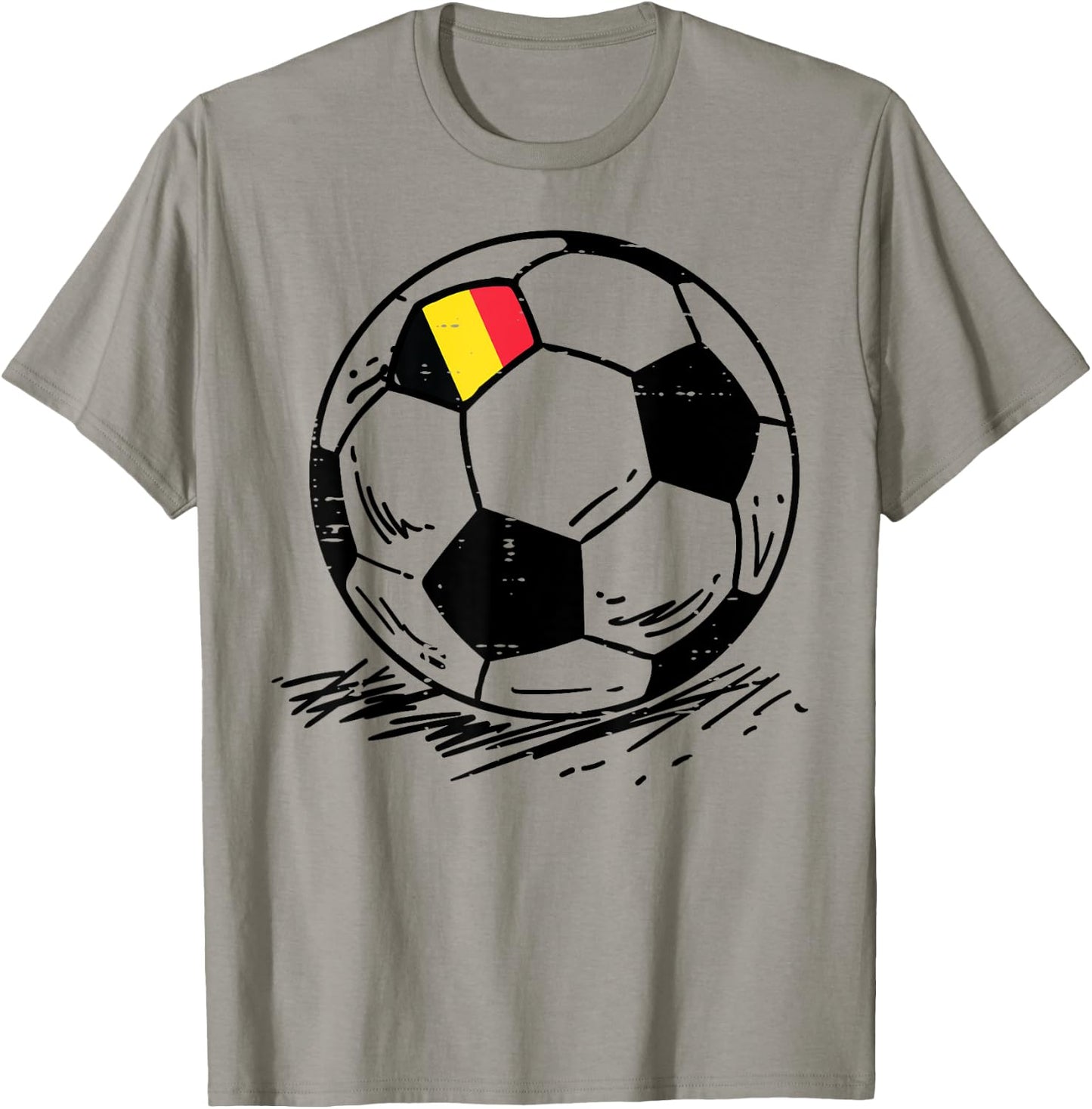 Belgium Flag Belgian Soccer Football Fan Men Women Kids T-Shirt - T-Shirt | Sand