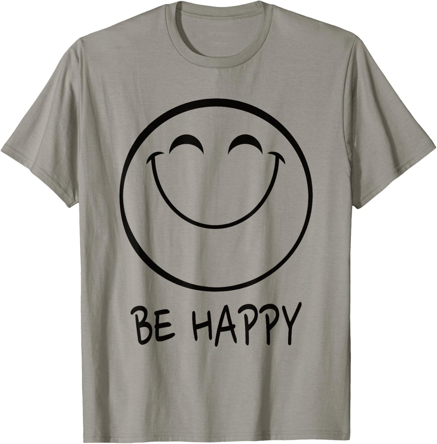 Be Happy Smile Face Happy Smiling Face Positiv T-Shirt - T-Shirt | Sand