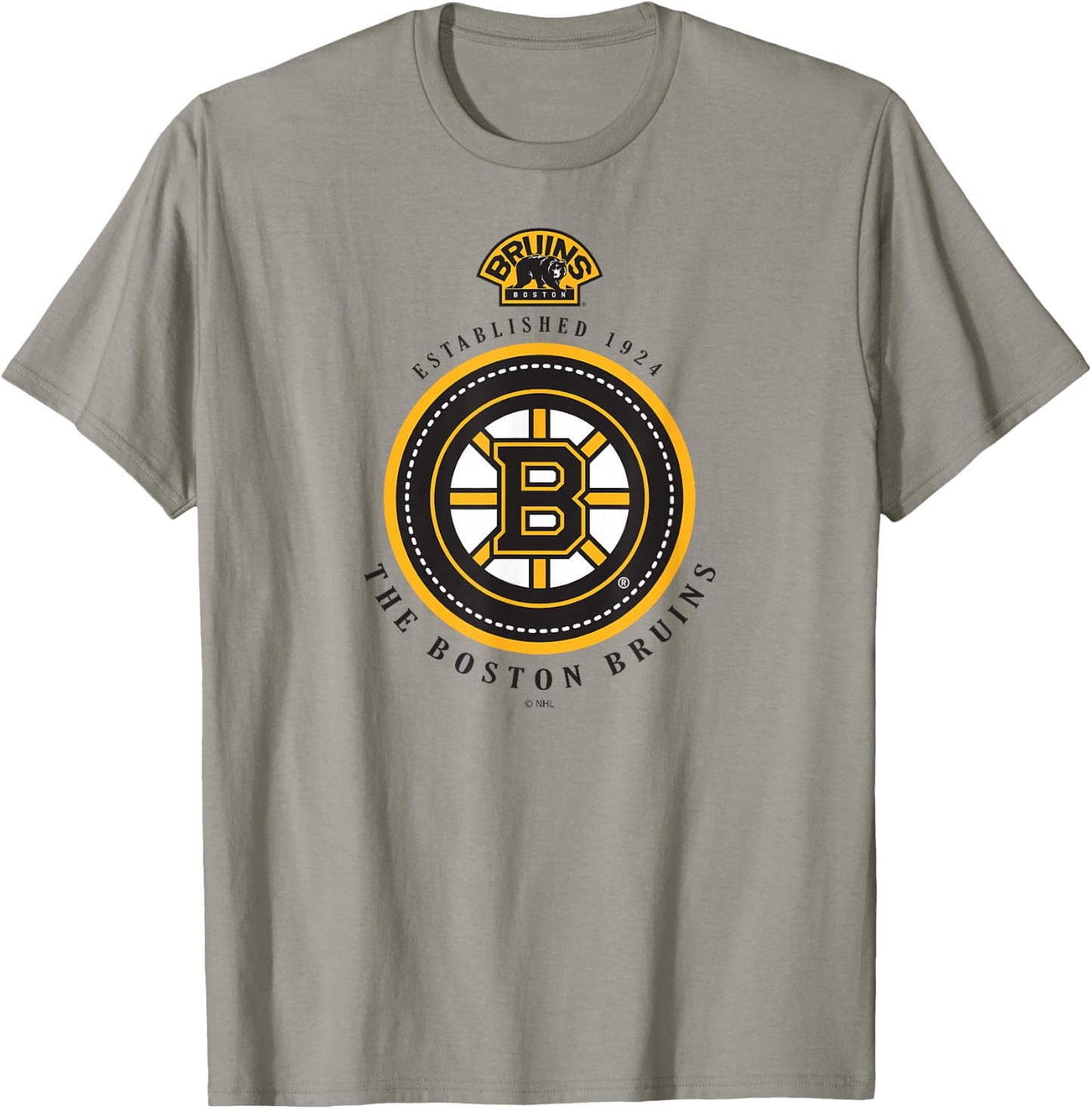 Boston Bruins Est 1924 Gray Officially Licensed T-Shirt - T-Shirt | Sand