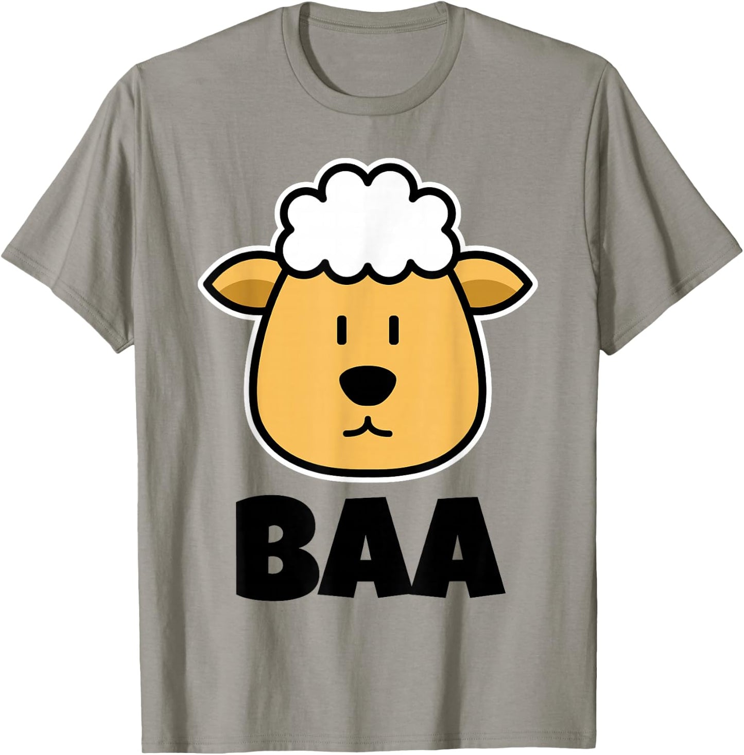BAA Cute Childrens Sheep Stuff for Kids | Cartoon Sheep Face T-Shirt - T-Shirt | Sand