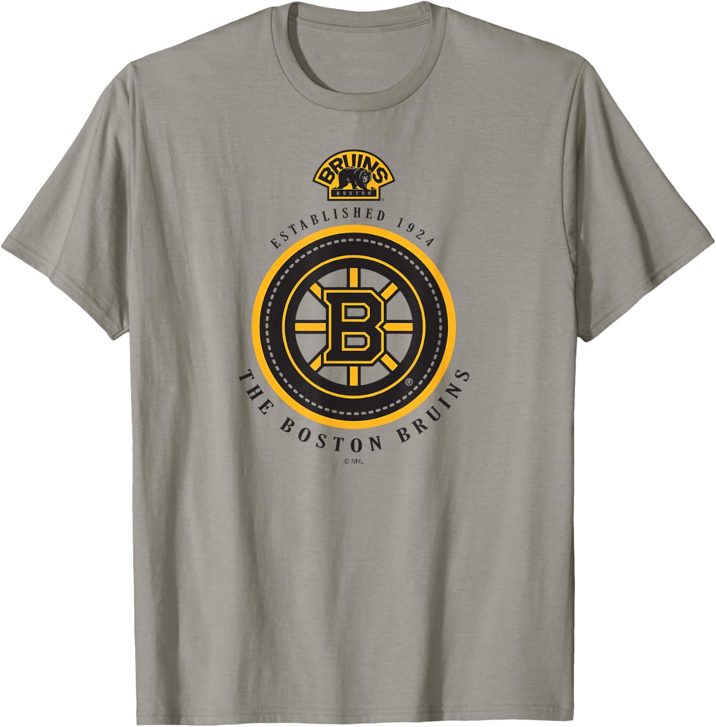 Boston Bruins Est 1924 White Officially Licensed T-Shirt - T-Shirt | Sand