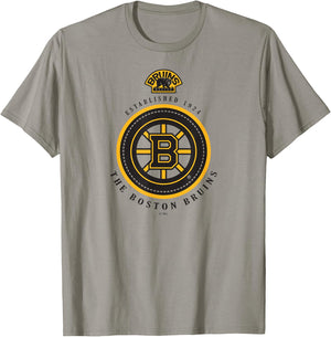 Boston Bruins Est 1924 White Officially Licensed T-Shirt - T-Shirt | Sand