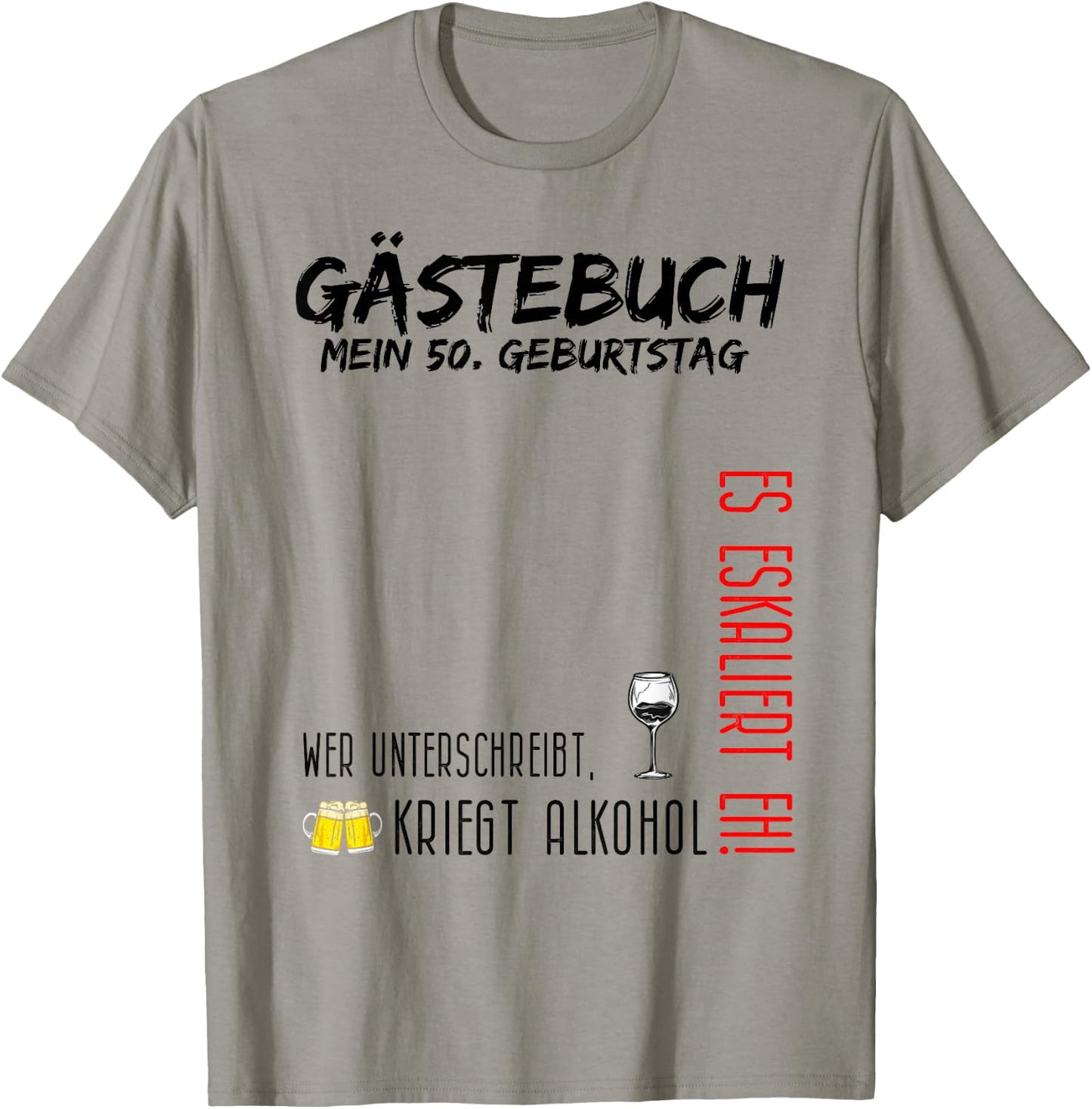 My 50th Birthday and the Guest Book , White T-Shirt - T-Shirt | Sand