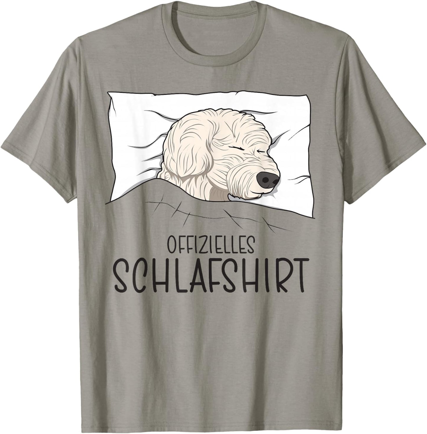 Offizielles Schlafshirt Hund, Schlafanzug Nachthemd Malteser T-Shirt - T-Shirt | Sand