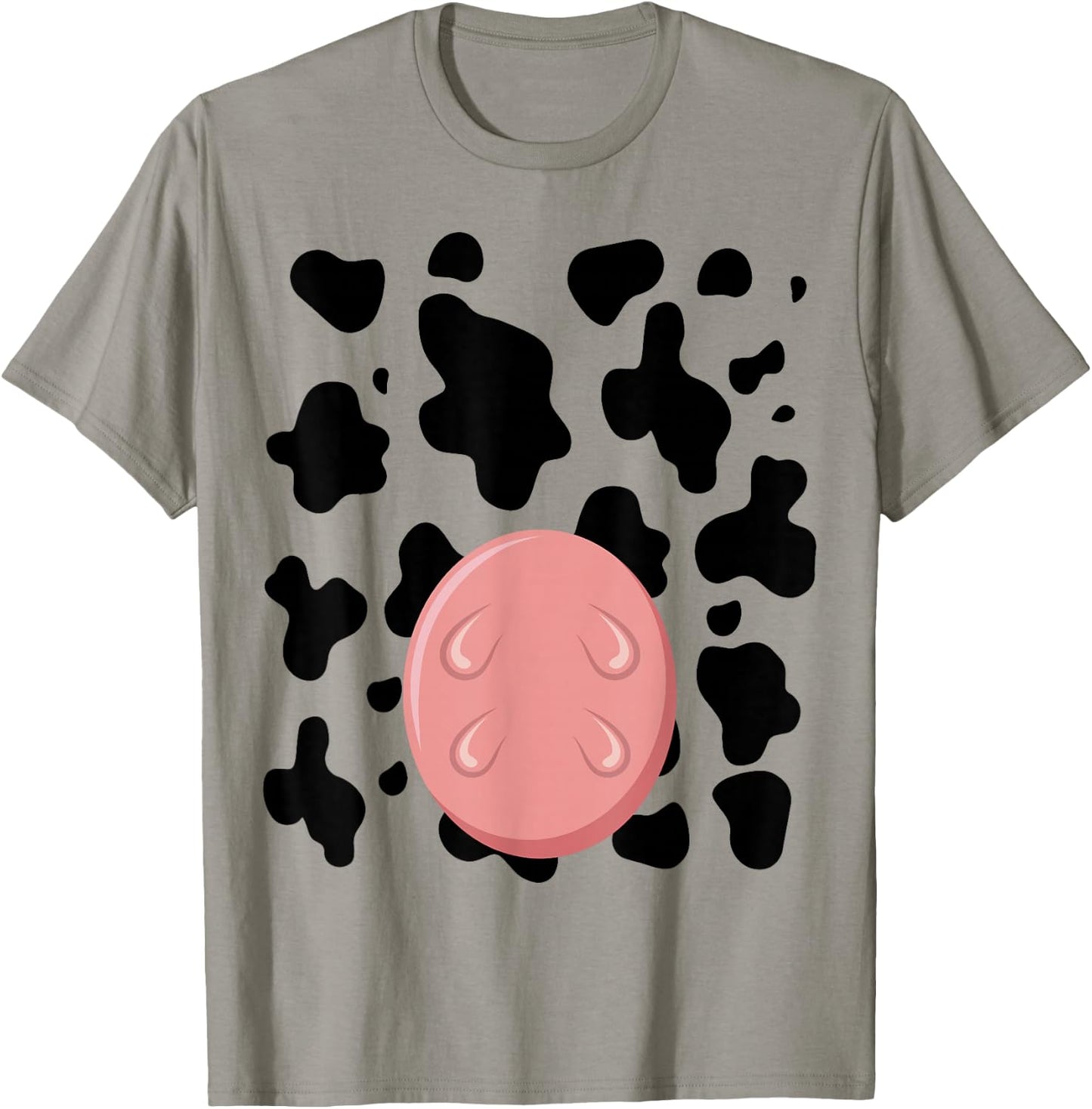 Funny Cow Utters Costume Easy Calf DIY Halloween Animals T-Shirt - T-Shirt | Sand