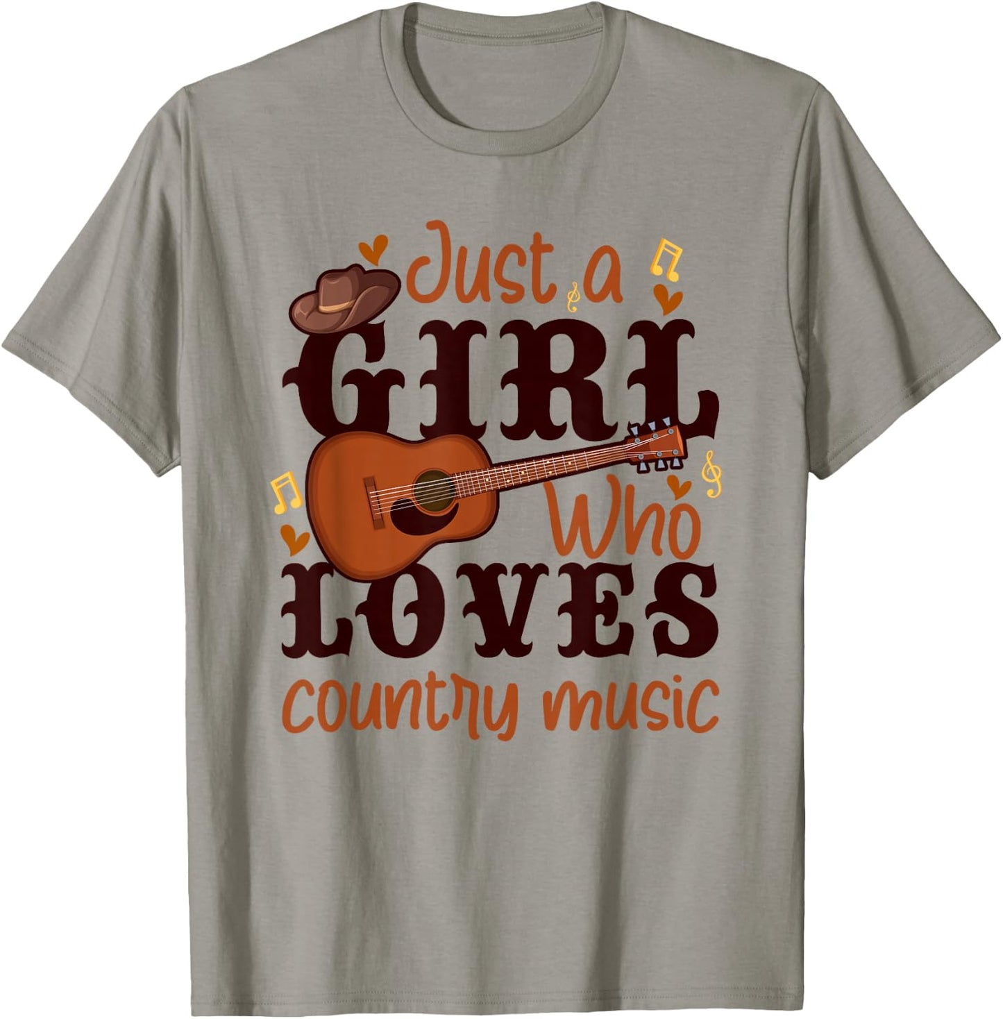 Just A Girl Who Loves Country Music T-Shirt - T-Shirt | Sand