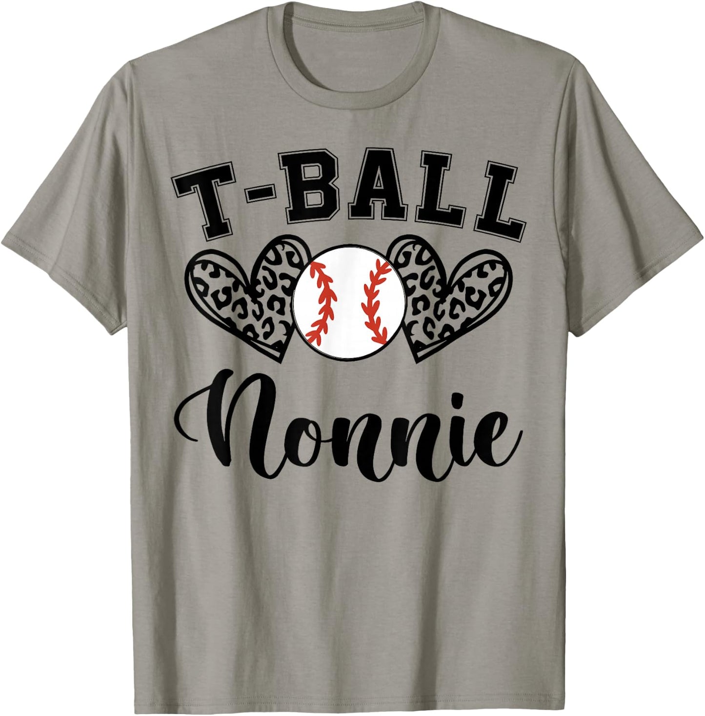 T-Ball Nonnie Leopard Funny T-Ball Nonnie Mother's Day T-Shirt - T-Shirt | Sand