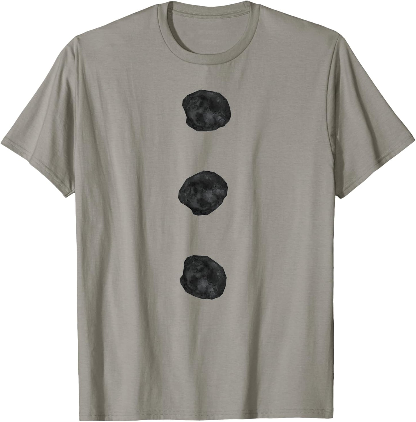 Snowman Costume Shirt Three Black Buttons on White T-Shirt - T-Shirt | Sand