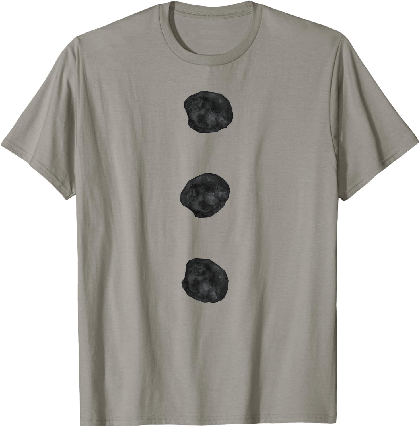 Snowman Costume Shirt Three Black Buttons on White T-Shirt - T-Shirt | Sand