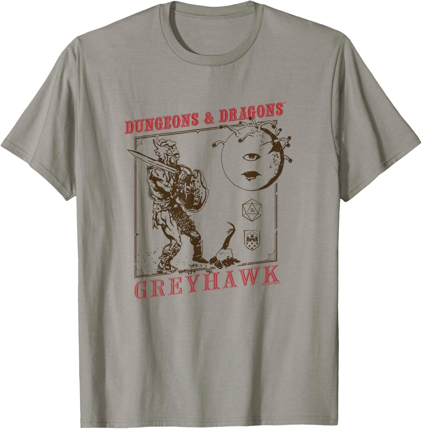 Dungeons & Dragons 50th Anniversary World Of Greyhawk Retro , White T-Shirt - T-Shirt | Sand