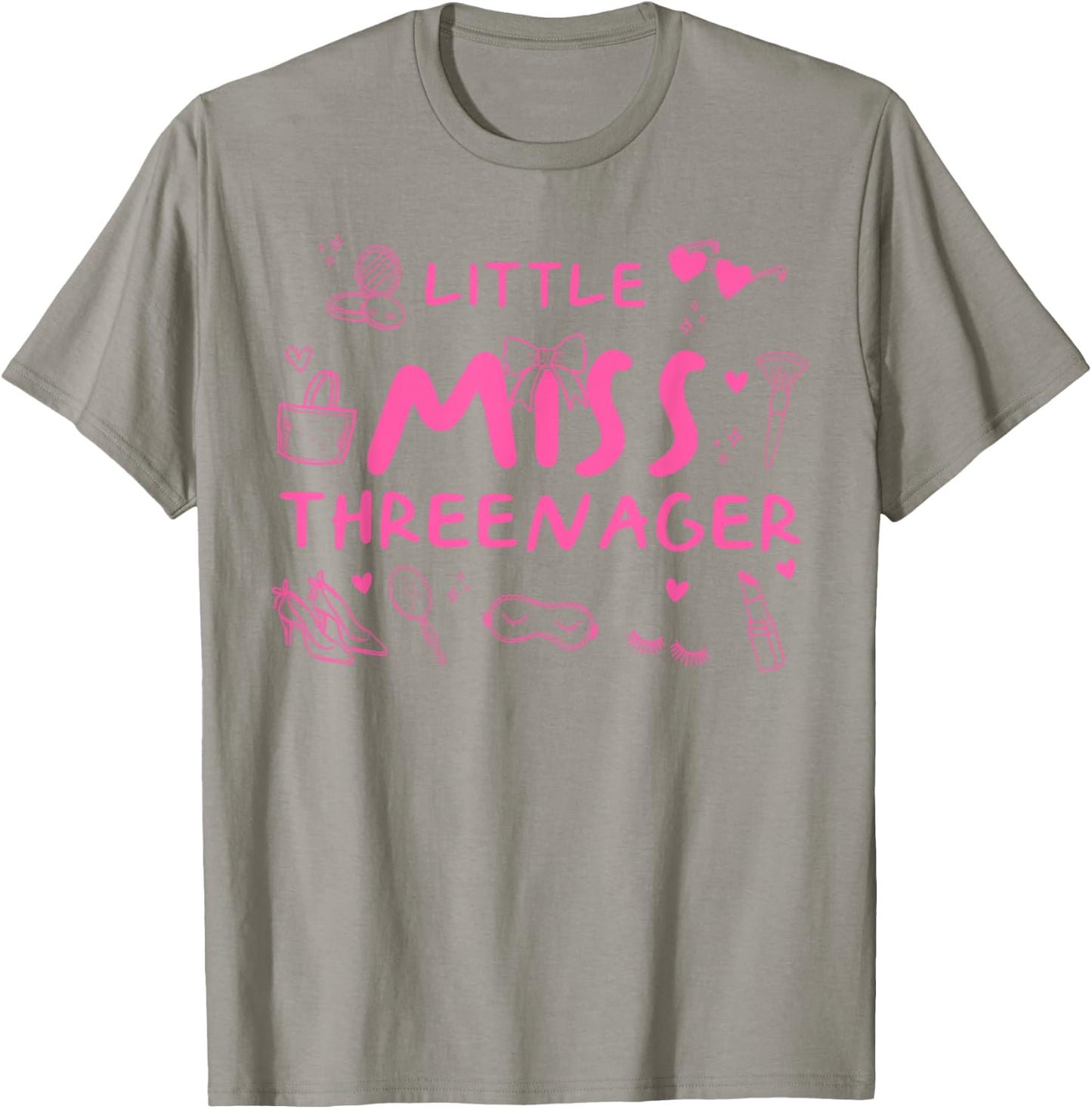 Little Miss Threenager 3rd Birthday Girl Outfit Cute Pink T-Shirt - T-Shirt | Sand