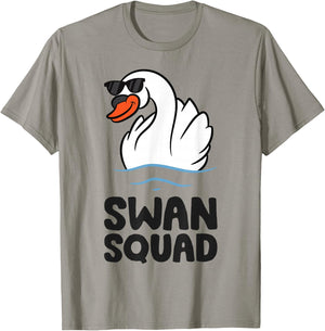 Swan Squad Funny Swan T-Shirt - T-Shirt | Sand