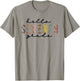 Hello Seventh Grade Leopard Teacher 7th Grade Back to School T-Shirt - T-Shirt | Sand