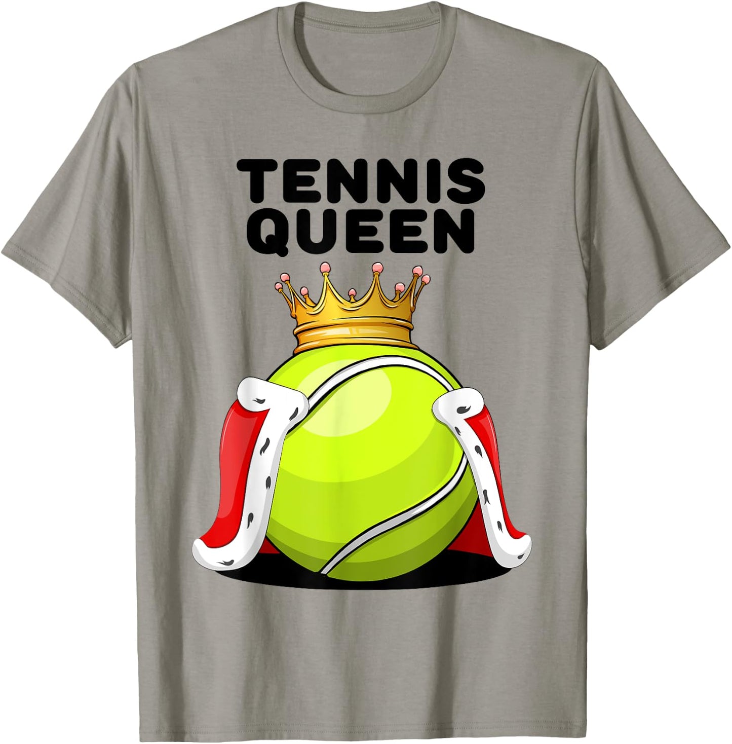 Tennis Queen Women's Tennis Player Shirt for Girls , White T-Shirt - T-Shirt | Sand