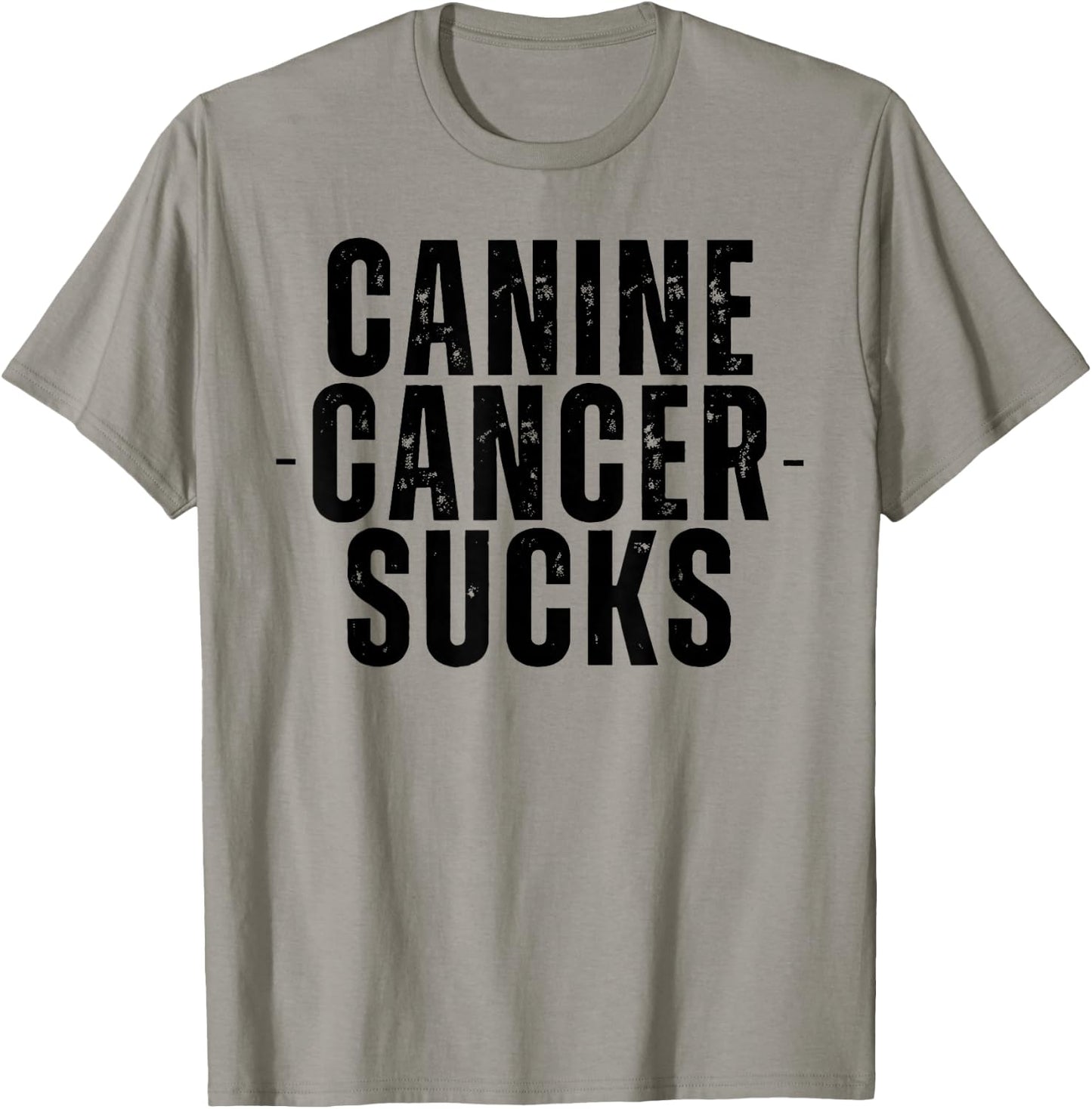 Canine Cancer Sucks Dog Awareness Pet Warrior Design T-Shirt - T-Shirt | Sand