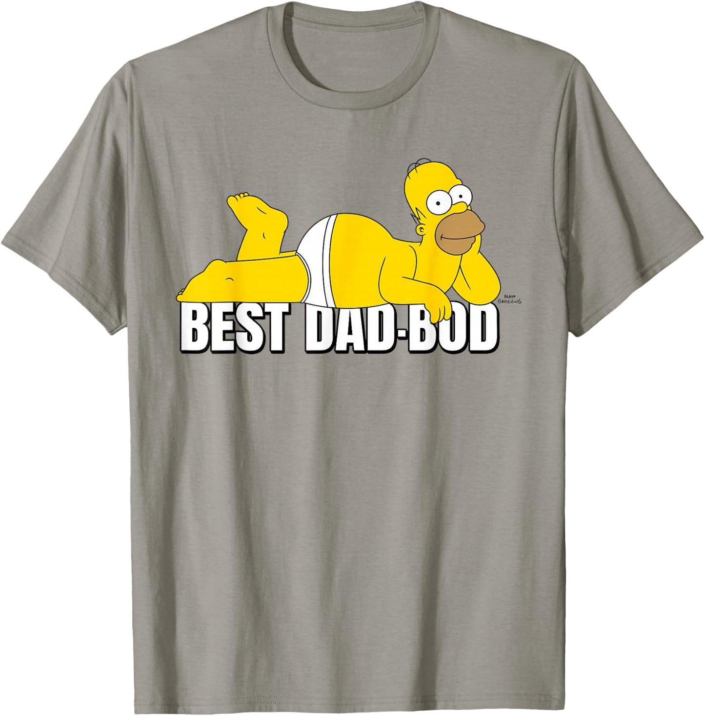 The Simpsons Father's Day Best Dad-BOD Homer Laying Down T-Shirt - T-Shirt | Sand