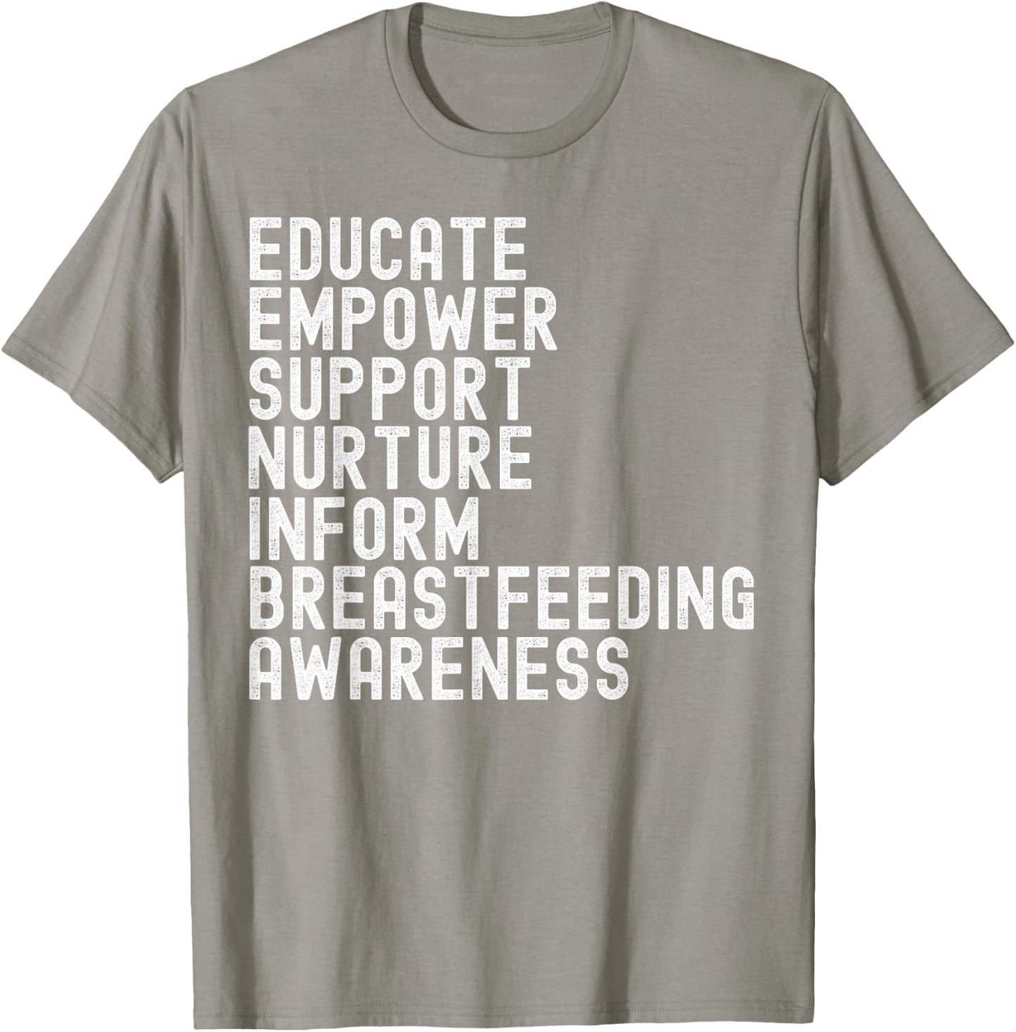 World Breastfeeding Week Awareness Breast Milk Lactation Mom T-Shirt - T-Shirt | Sand