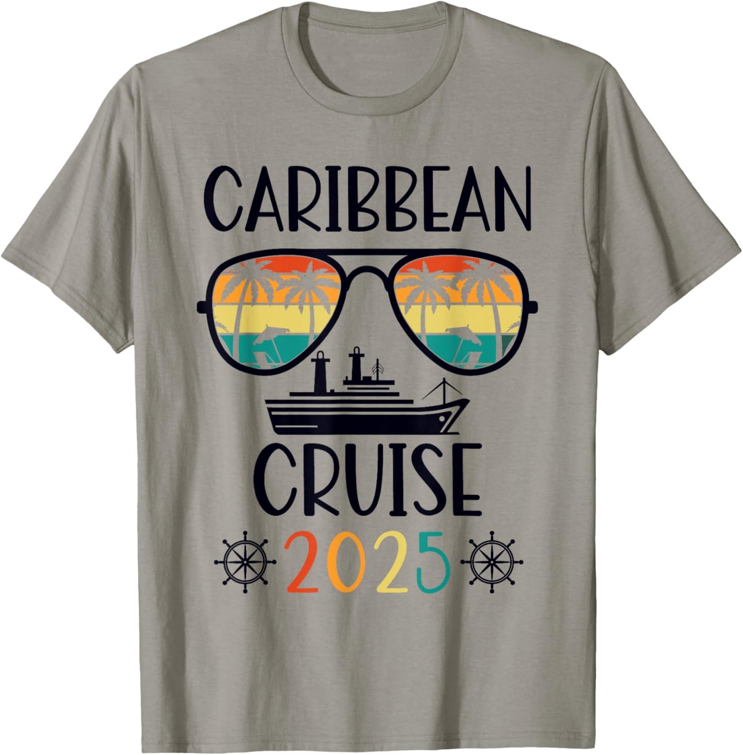 Caribbean Cruise 2025 Vacation Trip Matching Family Group T-Shirt - T-Shirt | Sand