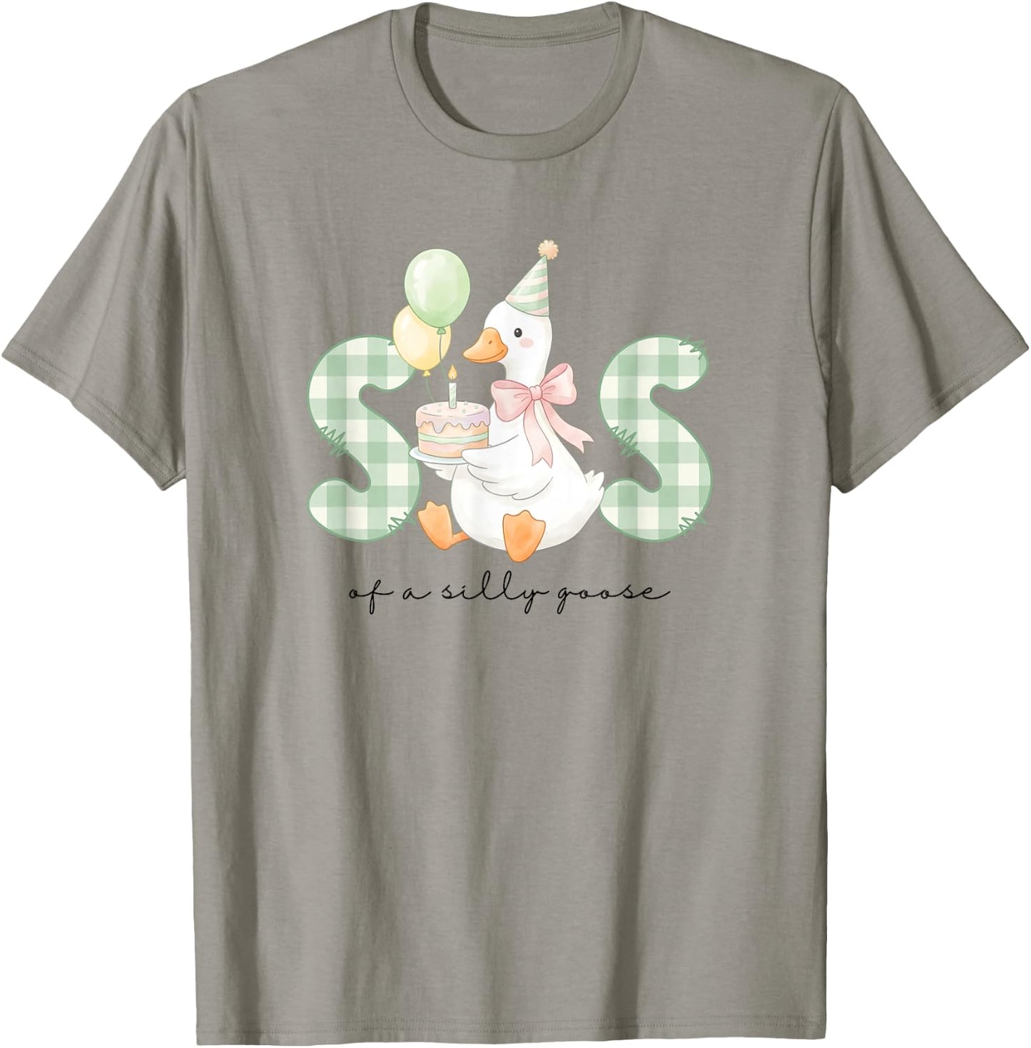 Sister of the Silly Goose Birthday Matching Family Outfit T-Shirt - T-Shirt | Sand