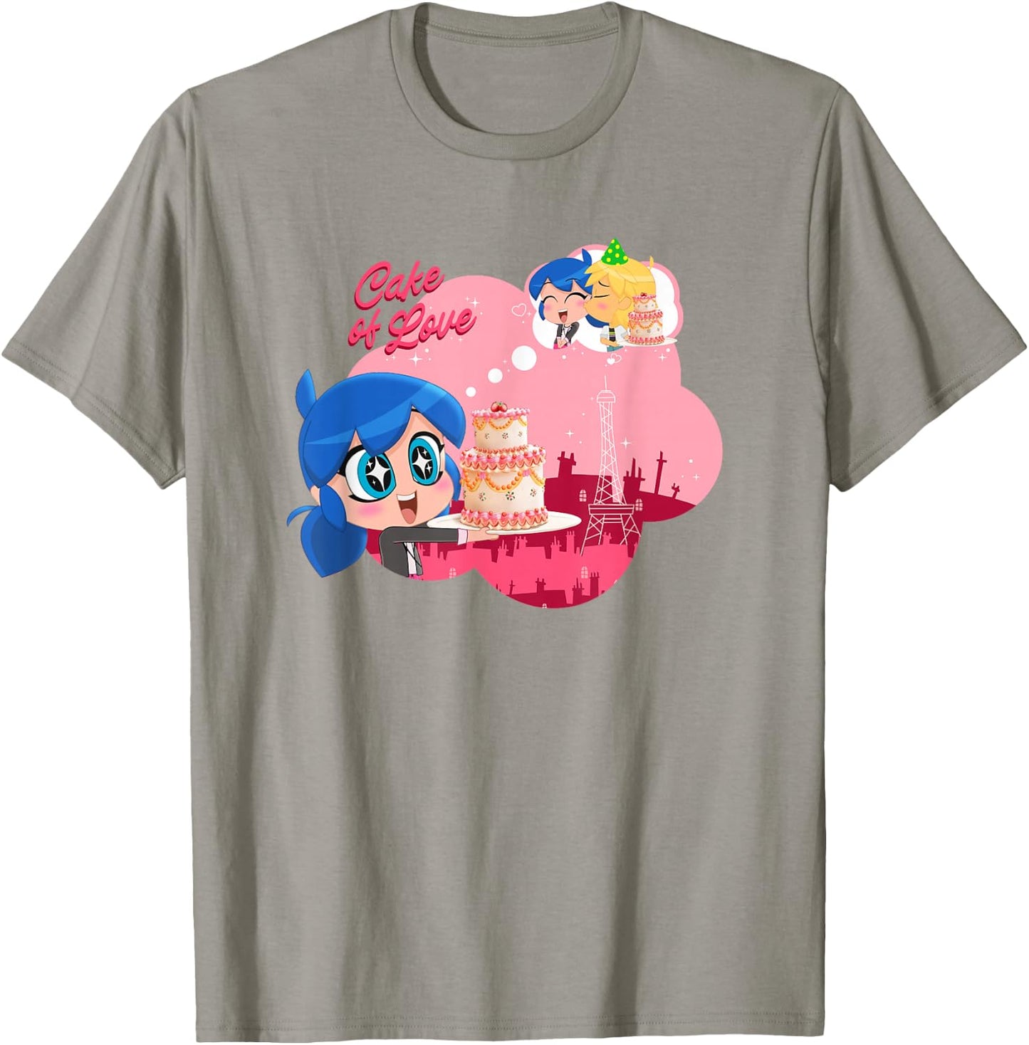 Miraculous Ladybug Chibi Cake of Love T-Shirt - T-Shirt | Sand