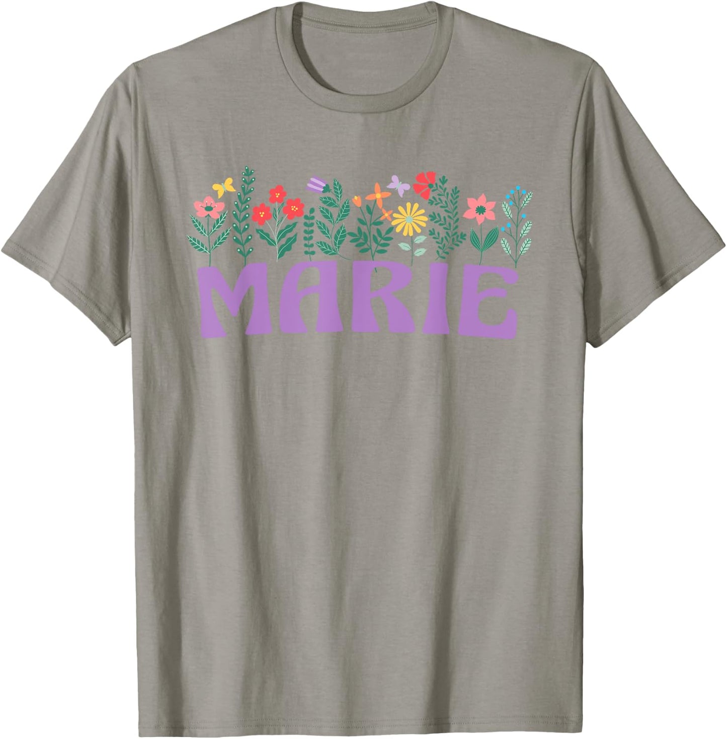 Wildflower Women's Floral Marie First Name Mother's Day T-Shirt - T-Shirt | Sand